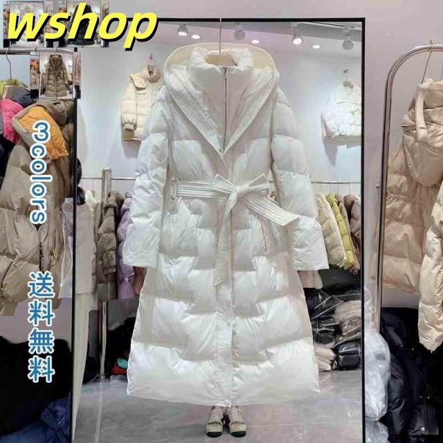 生活快適特集 店長太鼓判 大きいサイズ 冬 軽量 】ダウンコート ダウンジャケット Aライン 高級 収納便利 きれいめ ダウンコート 【wshop 今だけ アウター ロング 売上急増中 防寒 レディース ベルト付き 即納対応中