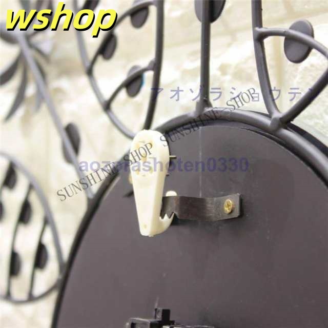 売れ筋アイテム 品質安心 電池 送料無料 収納便利 壁掛け 】壁掛け時計 金属製 新築祝い 花柄 静音 おしゃれ インテリア クロック SNS話題 モダン 振り子時計 北欧 新生活応援 【wshop ギフト 数量限定入荷_3