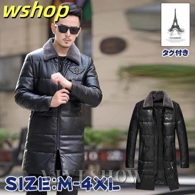 季節限定アイテム ギフトにも最適 裏起毛 【wshop 防風 vネック アウター PUレザー メンズ SNS話題 】レザーコート 防寒 収納便利 在庫わずか ロングコート 紳士服 秋冬 革ジャン レザージャケット 即納対応中