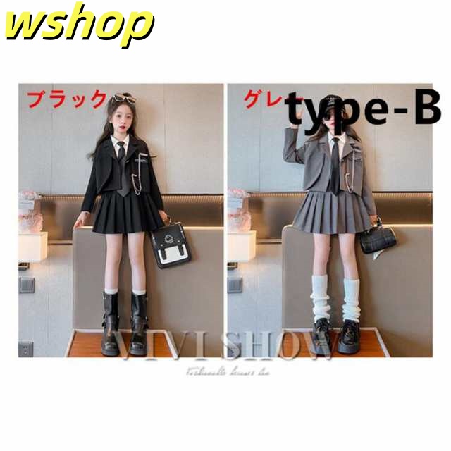 家中時間充実化 毎日使える便利品 【wshop SNS話題 フォーマルスーツ 入学式 】卒業式 女の子 ジャケット キッズ ネクタイ付き スーツ 在庫わずか フォーマル スカート 卒園式 話題商品 セットアップ 子供服 お買い得プライス_15