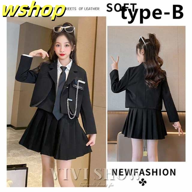 家中時間充実化 毎日使える便利品 【wshop SNS話題 フォーマルスーツ 入学式 】卒業式 女の子 ジャケット キッズ ネクタイ付き スーツ 在庫わずか フォーマル スカート 卒園式 話題商品 セットアップ 子供服 お買い得プライス_19