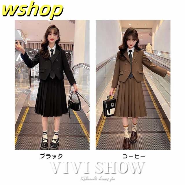 家中時間充実化 毎日使える便利品 【wshop SNS話題 フォーマルスーツ 入学式 】卒業式 女の子 ジャケット キッズ ネクタイ付き スーツ 在庫わずか フォーマル スカート 卒園式 話題商品 セットアップ 子供服 お買い得プライス_6