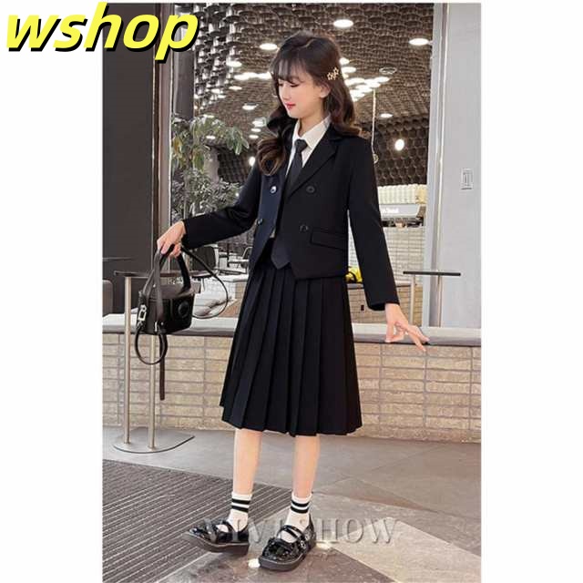 家中時間充実化 毎日使える便利品 【wshop SNS話題 フォーマルスーツ 入学式 】卒業式 女の子 ジャケット キッズ ネクタイ付き スーツ 在庫わずか フォーマル スカート 卒園式 話題商品 セットアップ 子供服 お買い得プライス_7