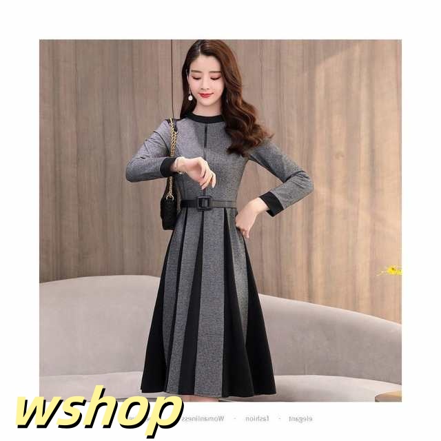 ワンピース レディース 40代 春秋 きれいめ 膝丈 Aライン ラシャワンピース 長袖 大きいサイズ 結婚式ドレス 切り替えワンピース 通勤 大人 着痩せ wshop 】ワンピース レディース 40代 春秋 きれいめ 膝丈 Aライン