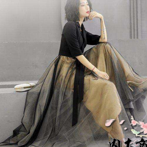 注目ランキング上位 多機能デザイン Vネック 7分袖 演奏会 チュー