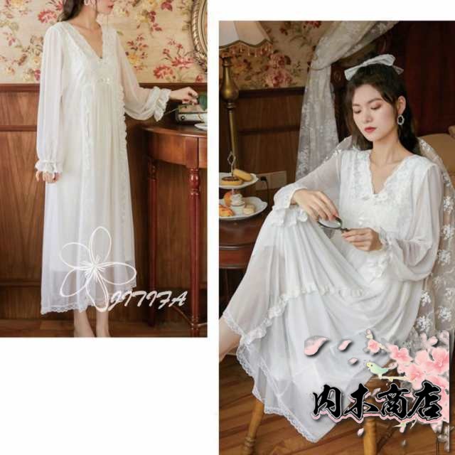 売上急増中 即納OK レディース 在庫限りの大特価 店長太鼓判 夏用 レースパジャマ 姫系ネグリジェ 長袖 ネグリジェ 部屋着 ロング パジャマ 今だけ ルームウェア ワンピース 可愛い ナイトウェア 即納対応中