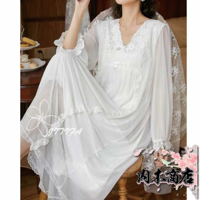 売上急増中 即納OK レディース 在庫限りの大特価 店長太鼓判 夏用 レースパジャマ 姫系ネグリジェ 長袖 ネグリジェ 部屋着 ロング パジャマ 今だけ ルームウェア ワンピース 可愛い ナイトウェア 即納対応中