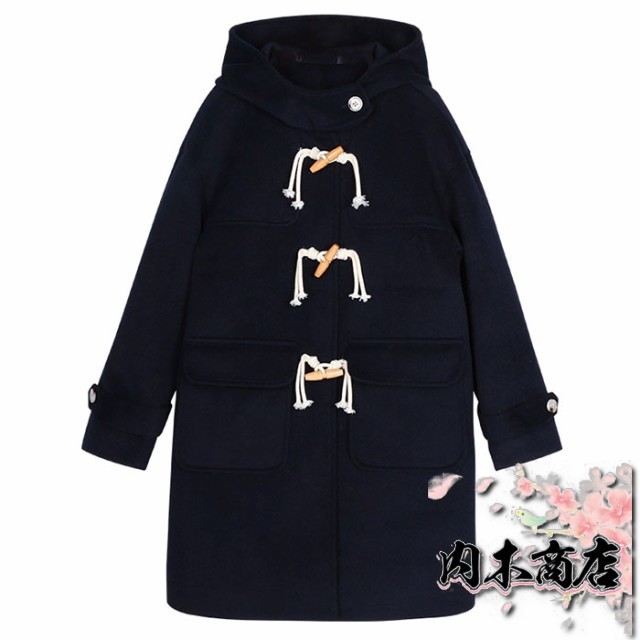 ダッフルコート 学生 レディース フード付き 中綿 コート スクール