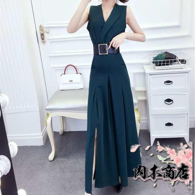 売れ筋アイテム 即納OK 数量限定入荷 レディース ギフトにも最適 緑 SNS話題 3色 黒 ドレス 無地 パー パンツ Vネック オールインワン 赤 キャバ 在庫わずか ノースリーブ ロング ジャンプスーツ クリスマス