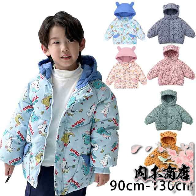 【柄が可愛くてオシャレ！】子供服 防寒コート 中綿ジャケット 中綿コート もこもこ 秋冬物 子ども キッズアウター 防寒ジャケット キッズ 冬用 子供 キッズ 90cm 100cm 110cm 120cm 130cm 冬用 アウター 通園 -通学 花柄 男の子 女の子 暖かいコーデュロイ素材