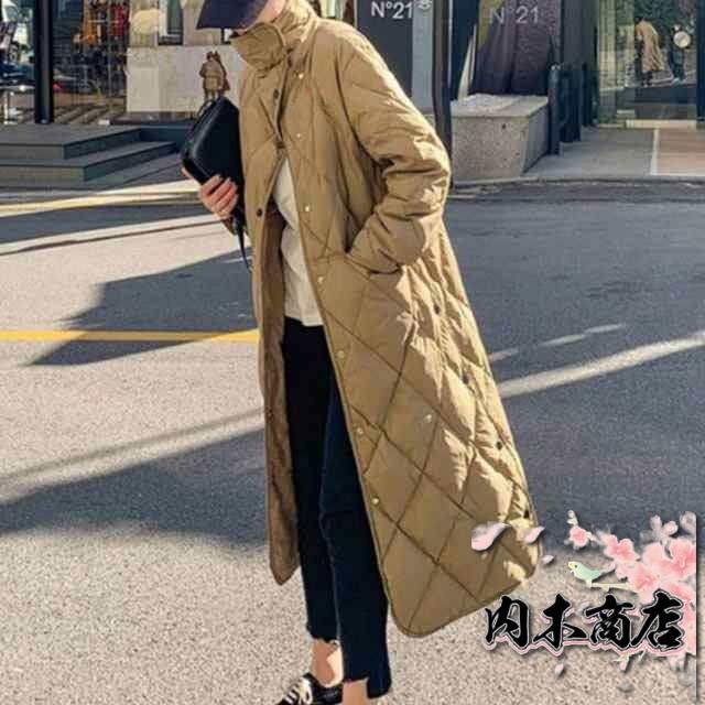 レビュー高評価商品 レビュー高評価 多機能デザイン レディース 軽量 ロングコート ジャケット 中綿ジャケット キルティングロングコート アウター キャメル アウターノーカラーコート ロング キルティングジャケット 収納便利 胸プリント 今だけ 送料無料 レビュー高評価商品 レビュー高評価 多機能デザイン レディース 軽量