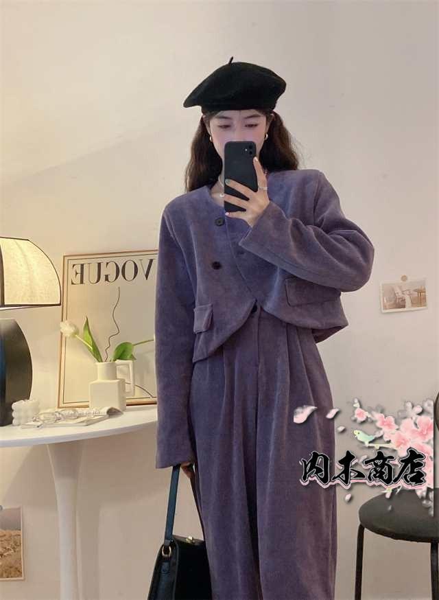 注目ランキング上位 レビュー高評価 数量限定入荷 レディース 店長太鼓判 今だけ 収納便利 ツータック スエード調 長袖 パンツ セットアップ 無地 ワイド ツーピースノーカラー 上下セット ツーピース スリム スーツ