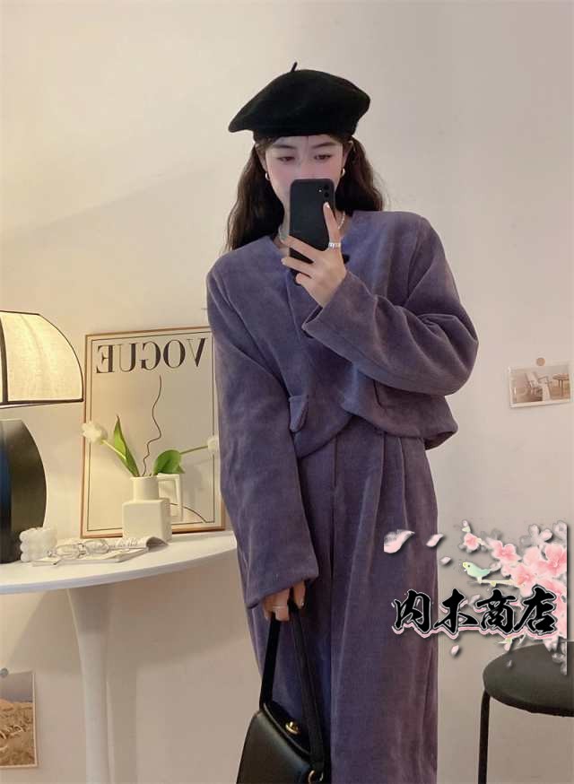 注目ランキング上位 レビュー高評価 数量限定入荷 レディース 店長太鼓判 今だけ 収納便利 ツータック スエード調 長袖 パンツ セットアップ 無地 ワイド ツーピースノーカラー 上下セット ツーピース スリム スーツ