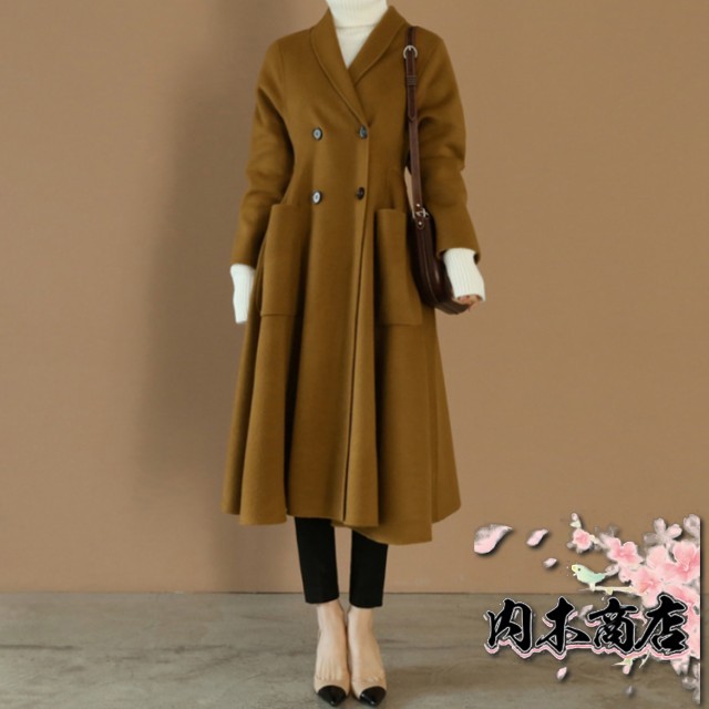 話題商品 ランキング常連 レディース 生活快適特集 ギフトにも最適 ロング M 大きいサイズ ワンピース L 40代 パーティー 冬 50代 ウール コート 30代 今だけ お呼ばれドレス フレア XL vネック ロング丈 ウールコート 上質 S アウター