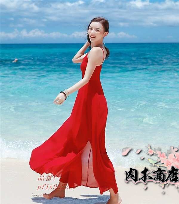 レビュー高評価 新登場 レディース 旅行 秋の新作特集 品質安心 ボヘミア風 キャミソールワンピースリゾートワンピ ハワイアン ビーチ Aライン 赤 夏ワンピース ロングワンピース お買い得プライス 送料無料