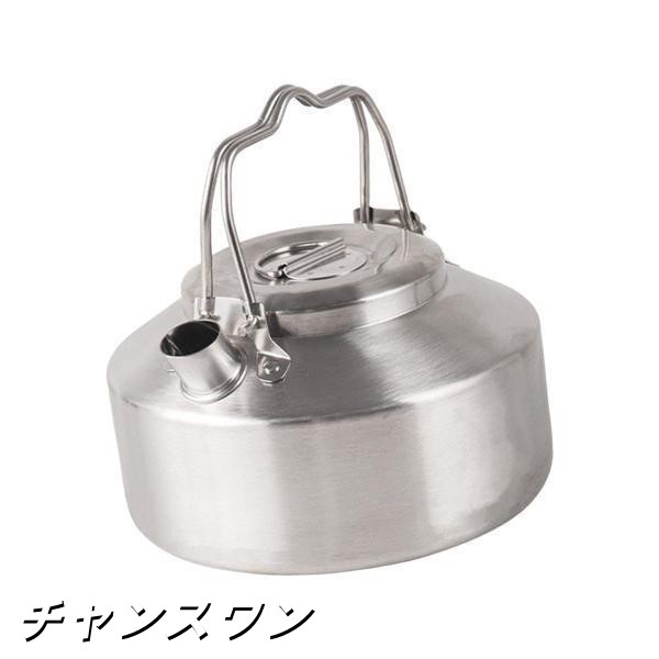 キャンプ用ケトル ティーケトル 小型 高速加熱 ダブル 熱傷防止ハンドル アウトドアケトル キャンプ ティー コーヒーポット 調理用 バーベ