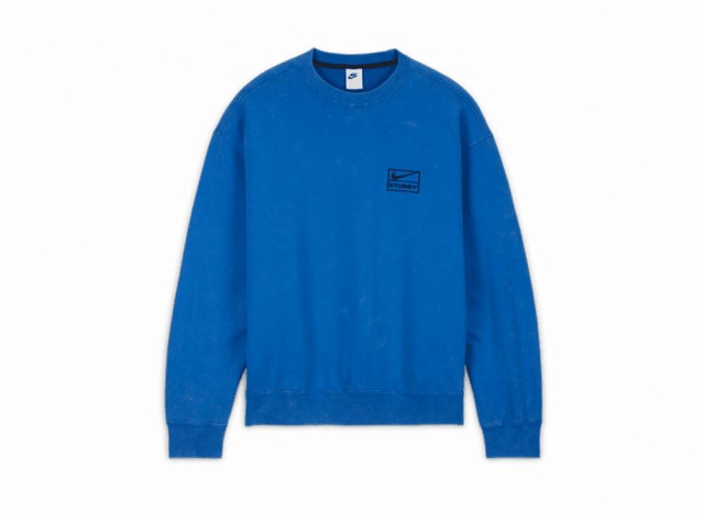 Stussy x Nike Acid Wash Crew Blue ステューシー x ナイキ アシッドウォッシュ クルー ブルー SS-558 S M L XL【中古】新古品