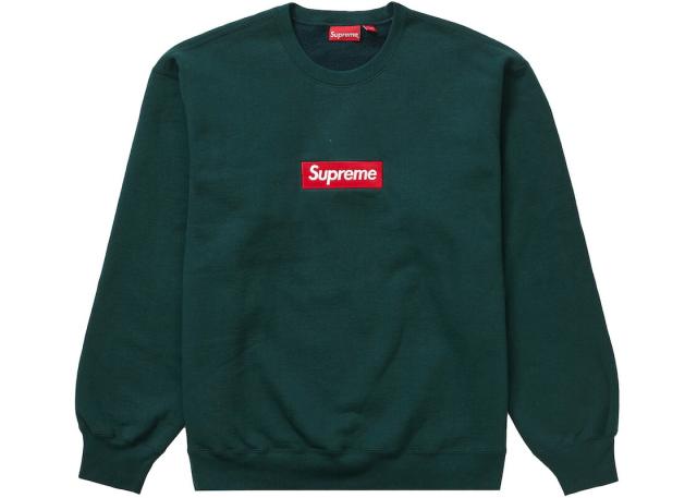 Supreme Box Logo Crewneck Dark Pine シュプリーム ボックス ロゴ 