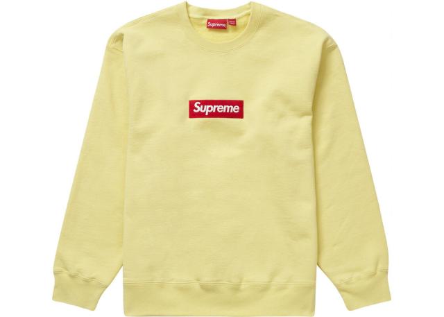 Supreme Box Logo Crewneck  Pale Yellow シュプリーム ボックス ロゴ クルーネック  ペイル イエロー   22AW【中古】新古品の通販は