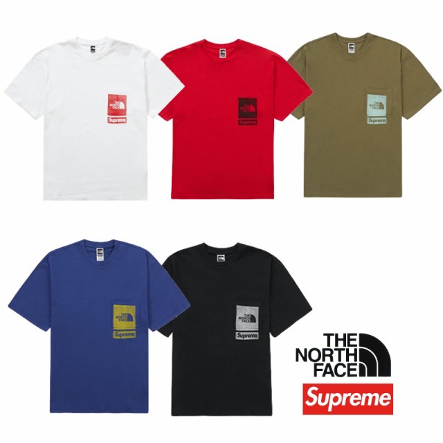 23SS Supreme / The North Face Printed Pocket Tee シュプリーム ザ ノース フェイス プリンティド ポケット Tシャツ Black White Navy