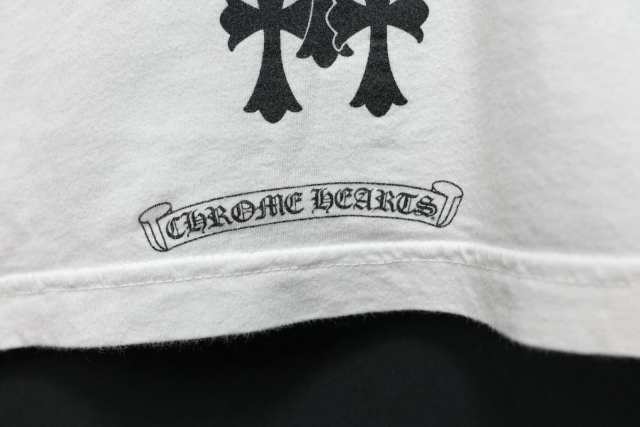 CHROME HEARTS Cemetery Cross Tire Track Tee クロムハーツ セメタリークロスタイヤトラック Tシャツ 半袖 胸ポケット プリント ホワイ