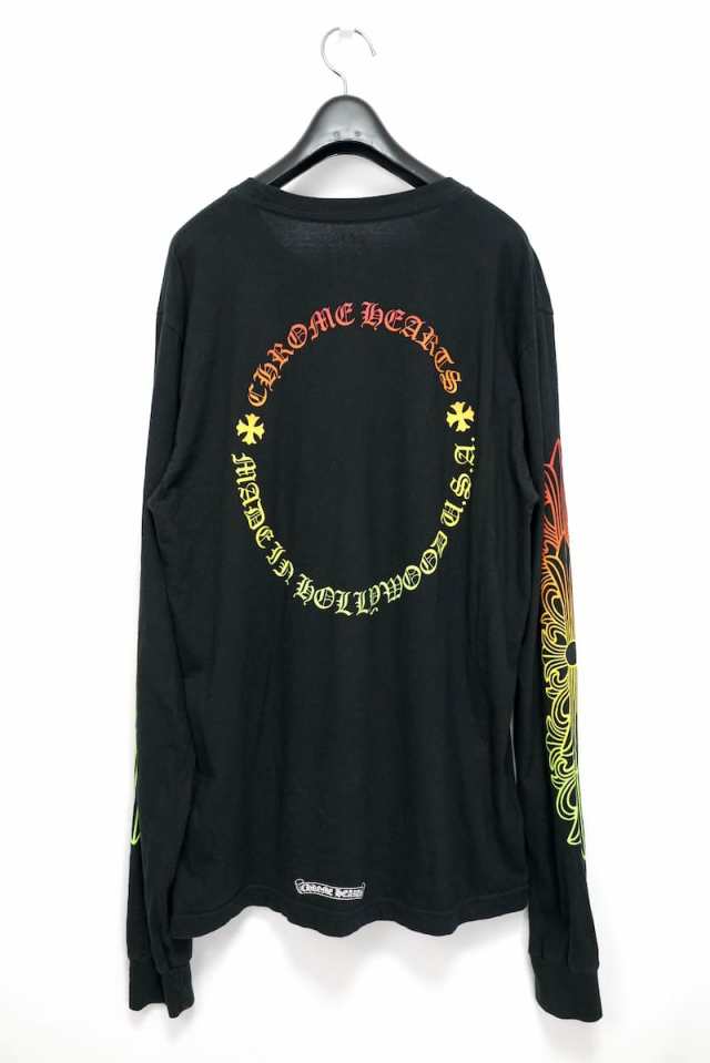 CHROME HEARTS クロムハーツ サークルロングスリーブ Tシャツ ロンT ブラック Lサイズ【中古】