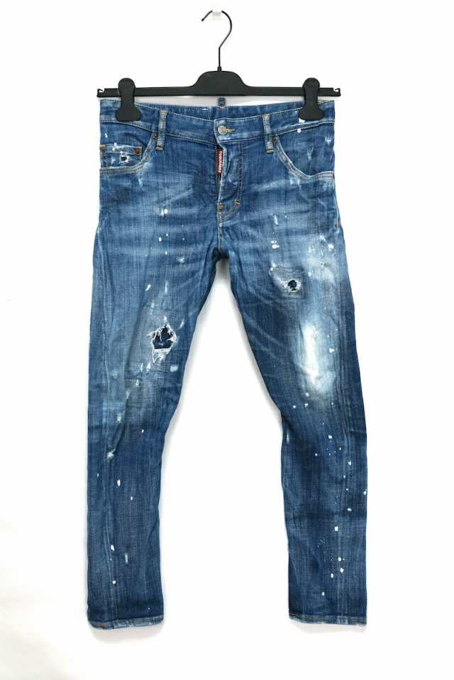 2019 DSQUARED2 ディースクエアード スキニー ダメージ デニムパンツ 42サイズ インディゴ S71LB0623 S30342【中古】