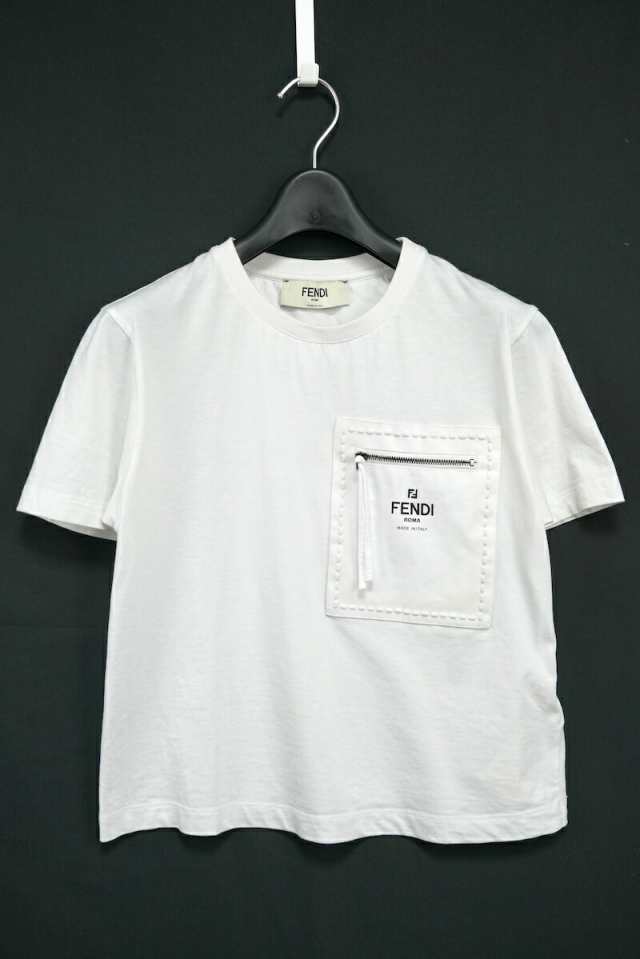 未使用フェンディFendi ホワイト クロップドTシャツ S ミニ