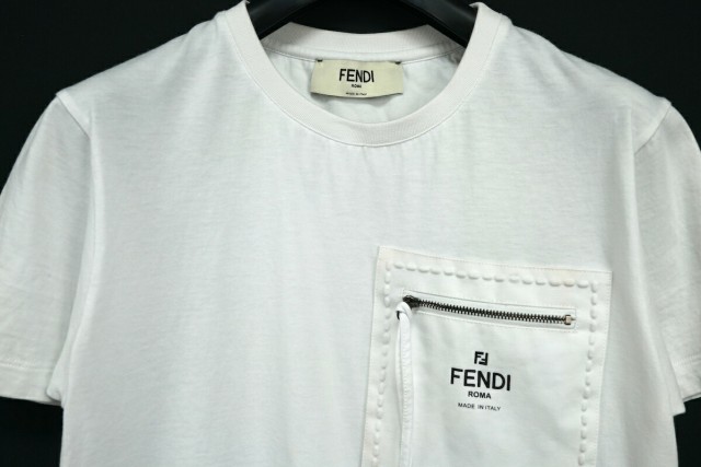 未使用フェンディFendi ホワイト クロップドTシャツ S ミニ
