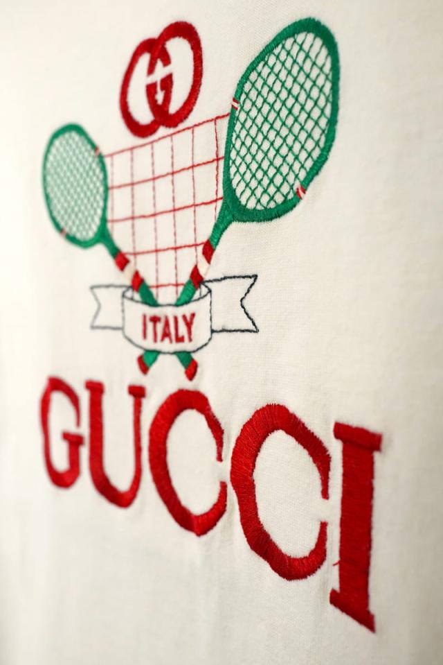 GUCCI グッチ TENNIS TEE SWEATSHIRT テニス 刺繍XS GUCCI グッチ TENNIS TEE SWEATSHIRT テニス 刺繍XS