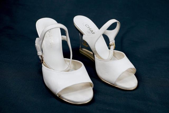 CHANELCCマーク ウェッジソール サンダル CHANEL