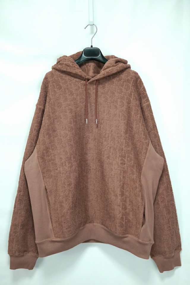 2021SS DIOR ディオール Oblique Relaxed Fit Hooded オブリーク リラックス フーディパーカー ピンク XXLサイズ 113J631A0684【中古】新