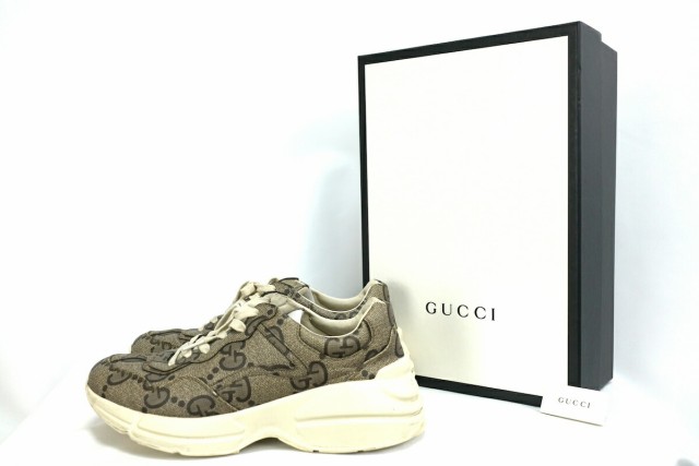 GUCCI グッチ 100 ライトン スニーカー GGキャンバス 8サイズ(約27cm) 680870【中古】