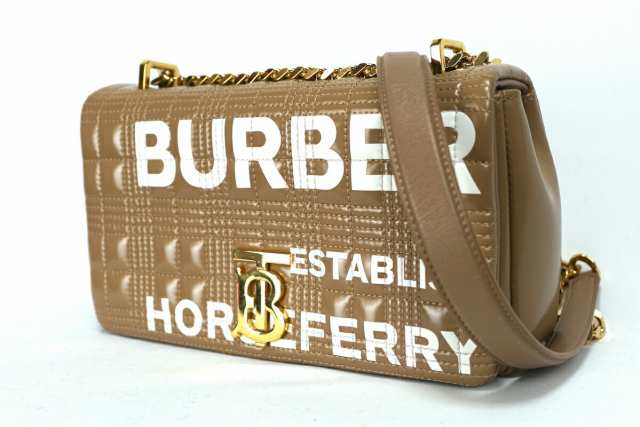 BURBERRY LORA HORSE FERRY バーバリー スモール ローラバッグ ショルダー キャメル【中古】