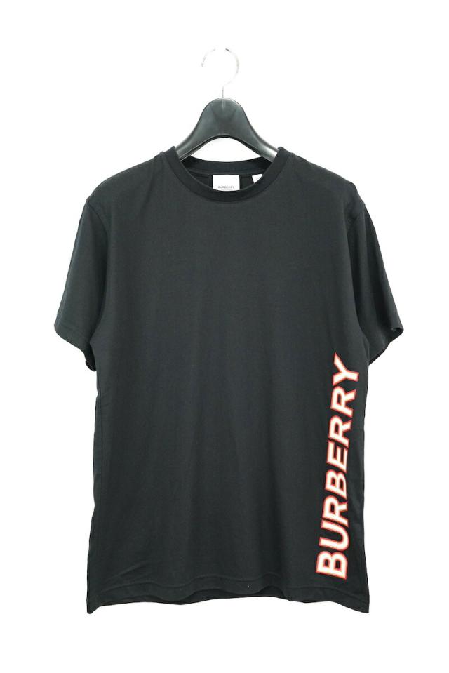 BURBERRY LONDON バーバリー ロンドン ラバー ロゴ Tシャツ ブラック XXSサイズ【中古】