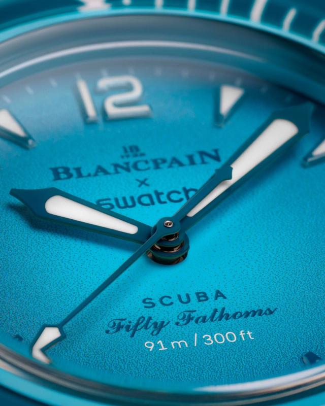 Blancpain Swatch Bioceramic Scuba Fifty Fathoms Collection BLUE 