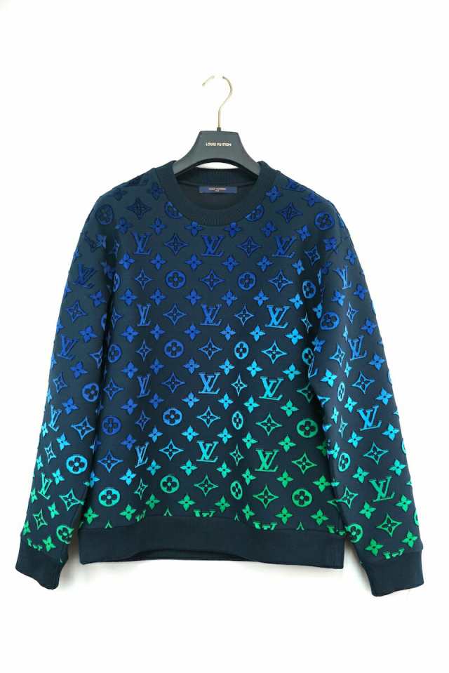 22SS LOUIS VUITTON ルイヴィトン グラディエント モノグラム スウェットシャツ ネイビー マルチカラー Mサイズ 1A9GLH【中古】の通販は