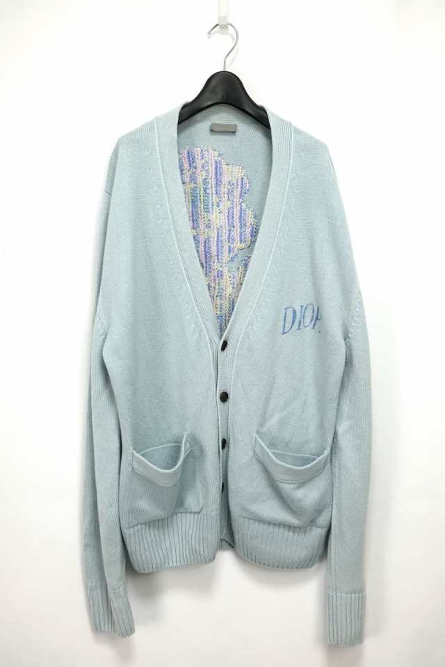 20SS Dior Alex Foxton Rose Jacquard Wool Cardigan ディオール アレックス フォクストン ローズジャガード ウール カーディガン ブル