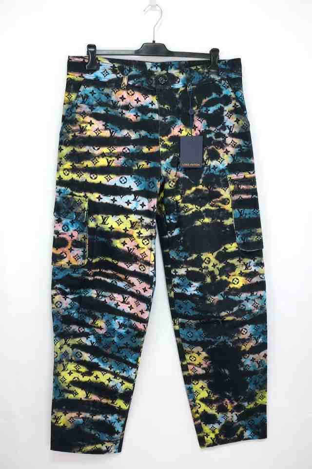 LOUIS VUITTON ルイヴィトン Printed Monogram Tie-Dye Cargo Denim Pant プリンテッド モノグラム タイダイ カーゴデニム マルチカラー