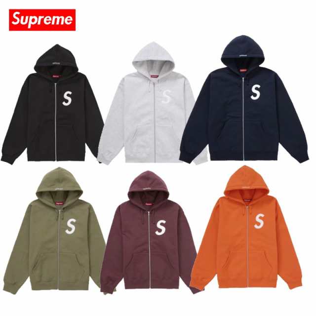 FW24 Supreme S Logo Zip Up Hooded Sweatshirt シュプリーム Sロゴ ジップアップ フーデッド スウェットシャツ パーカー【中古】新古品