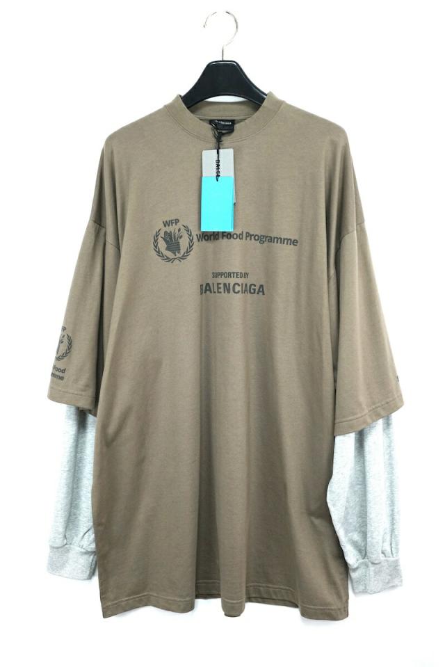 BALENCIAGA ニット シャツ レイヤード アームロゴ 21aw