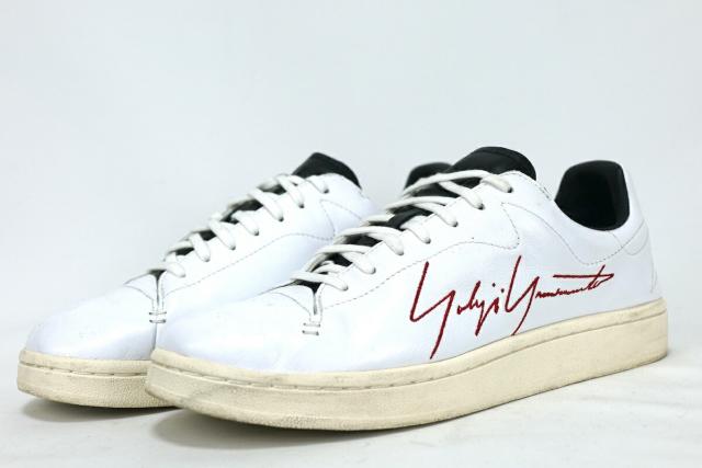 Y3 ワイスリー adidas アディダス Trainers Yohji Court Yohji Yamamoto ヨウジヤマモト ホワイト US6.5(約24.5cm) FU9189【中古】の通販は