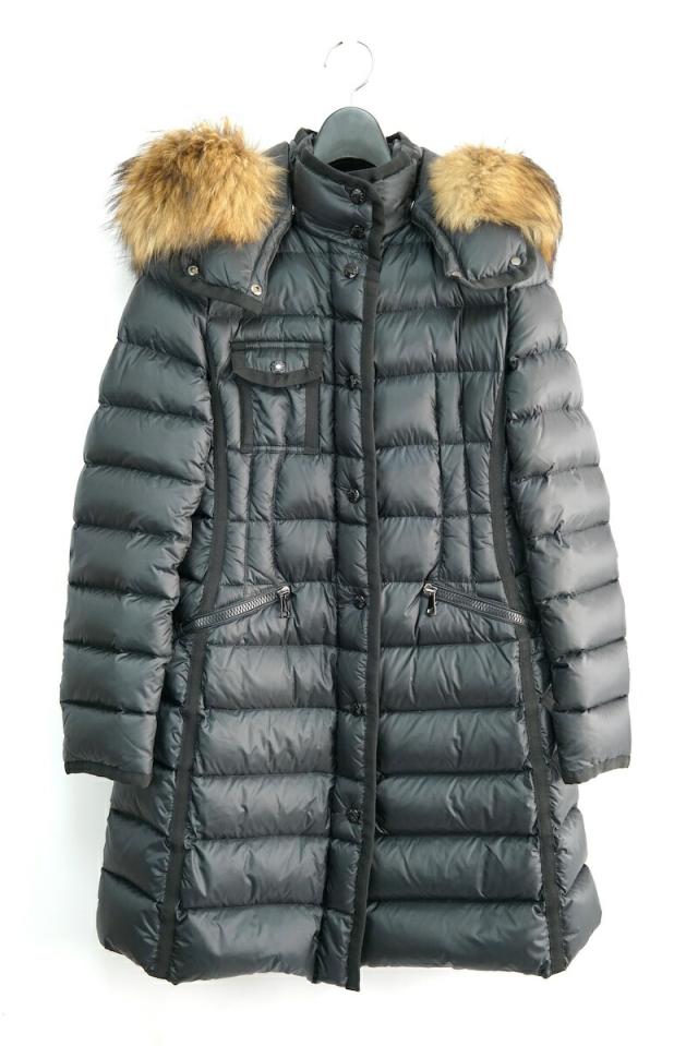 MONCLER Hermifur long down jacket モンクレール エミルファー ロングダウンジャケット ブラック 0サイズ B20934990015 53048【中古】の通販は 68,750円