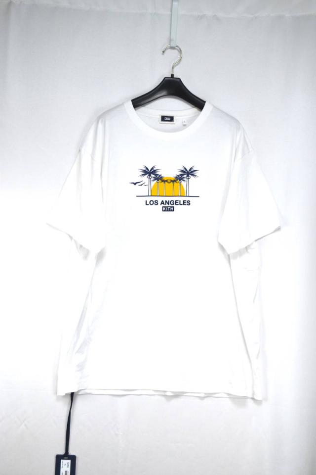 【国内配送】ロサンゼルス限定 K ITH キース Kith Los Angeles ロサンジェルス SS Tee- White XL Tシャツ ホワイト フロント グラフィック  最新 人気 靴 稀少【中古】新古品の通販は