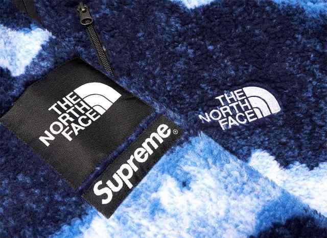 Supreme / The North Face Bleached Denim Print Fleece Jacket Indigo シュプリーム ザ ノース フェイス ブリーチド デニム プリント 