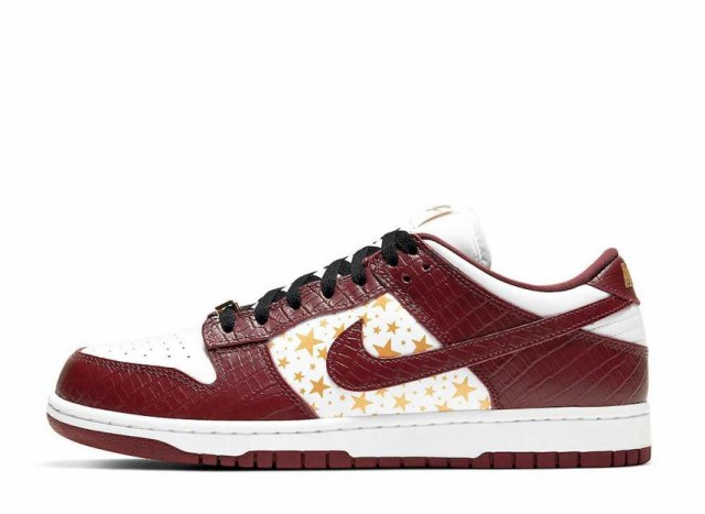 Supreme × Nike SB Dunk Low OG QS GOLD STARS WHITE/BARKROOT BROWN　シュプリーム×ナイキ　SB　ダンク　ローカット　ゴールドスター