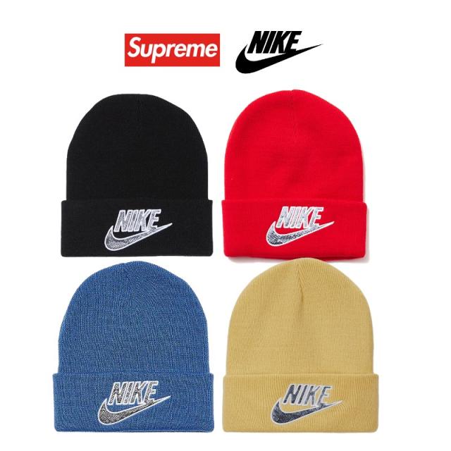 21SS Supreme/Nike Snakeskin Beanie　シュプリーム×ナイキ　スネークスキン　ビーニー　ニットキャプ　ニット帽子【中古】新古品