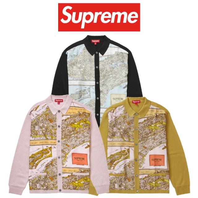 ハ*ル様 XL Supreme 23AW Silk Map Cardigan シ Supreme Silk Map Cardigan (FW23) - $178