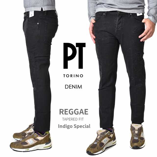 【ポイント10倍】ピーティートリノ デニム PT TORINO DENIM 【2021-22年 秋冬新作】 Indigo Special REGGAE  レゲエ TAPERED FIT ブラック｜au PAY マーケット