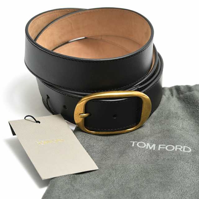 半額以下】トムフォード TOM FORD レザー ベルト ラウンドバックル